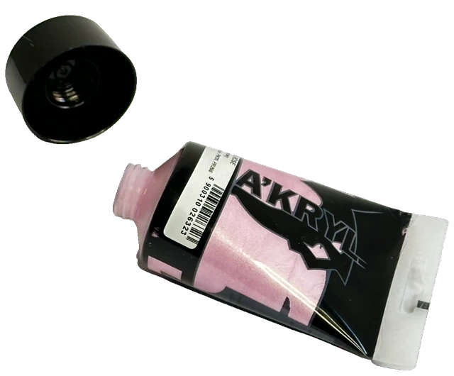 tube of pearl rose acrylic