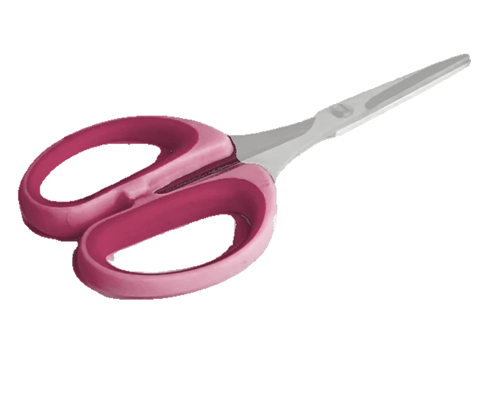 small scissors with red handles